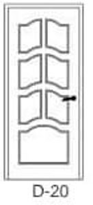 DZELZS DURVIS AR MDF PĀRKLĀJUMU D-20