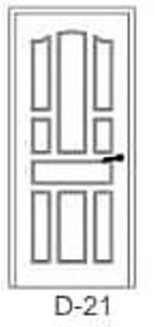 DZELZS DURVIS AR MDF PĀRKLĀJUMU D-21