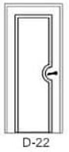 DZELZS DURVIS AR MDF PĀRKLĀJUMU D-22