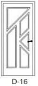 DZELZS DURVIS AR MDF PĀRKLĀJUMU D-16