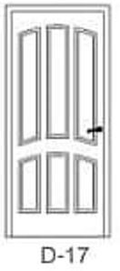 DZELZS DURVIS AR MDF PĀRKLĀJUMU D-17