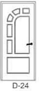 DZELZS DURVIS AR MDF PĀRKLĀJUMU D-24