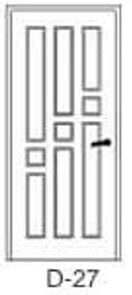 DZELZS DURVIS AR MDF PĀRKLĀJUMU D-27