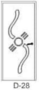 DZELZS DURVIS AR MDF PĀRKLĀJUMU D-28