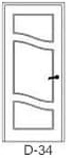 DZELZS DURVIS AR MDF PĀRKLĀJUMU D-34