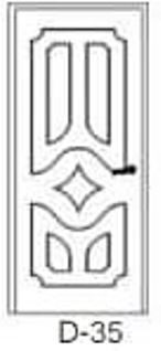 DZELZS DURVIS AR MDF PĀRKLĀJUMU D-35