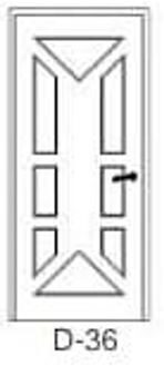 DZELZS DURVIS AR MDF PĀRKLĀJUMU D-36